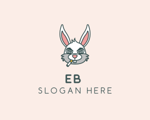 Bunny - Smoker Rabbit Cartoon logo design