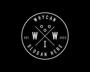 Workshop - Hipster Mechanic Wrench logo design