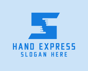 Sign Language - Finger Touch Letter S logo design
