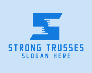 Finger Touch Letter S  logo design