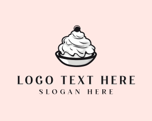 Ice Cream - Sweet Dessert Mousse logo design