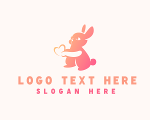 Pink Rabbit - Rabbit Care Veterinary Clinic logo design