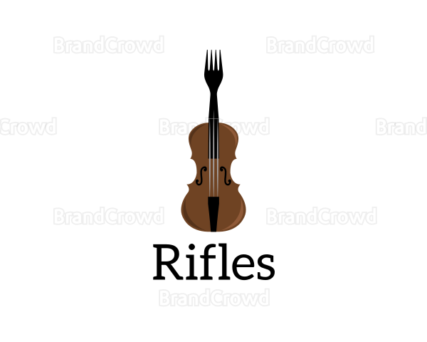 Fork Violin Instrument Logo
