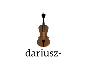 String - Fork Violin Instrument logo design