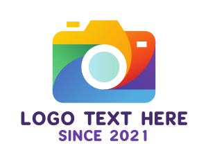 Paparazzi - Colorful Whirl Camera logo design