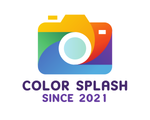 Colorful Whirl Camera logo design