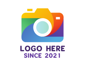 Photgraphy - Colorful Whirl Camera logo design