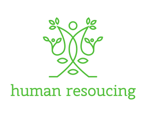 Green Human Vines  logo design