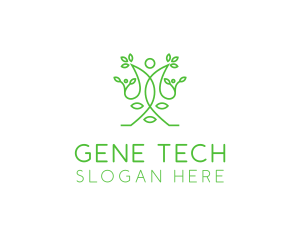 Green Human Vines  logo design