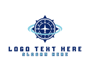 Flight - Airplane Flight Compass logo design