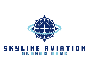 Flight - Airplane Flight Compass logo design