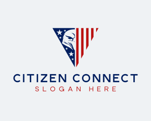 Citizenship - Eagle American Flag logo design