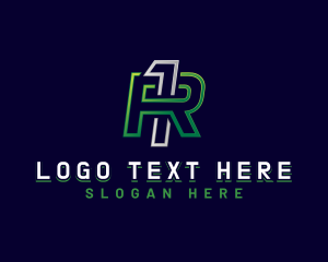 Logistics - Racing Letter R Number One logo design