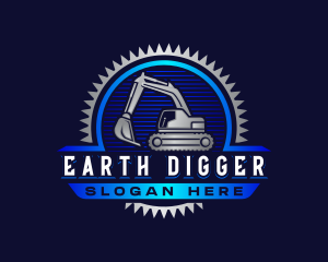 Digger - Excavator Machinery Digger logo design