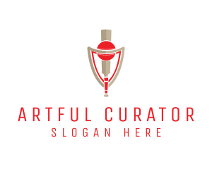 Cricket Bat Ball Shield  logo design