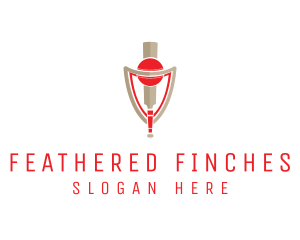 Cricket Bat Ball Shield  logo design