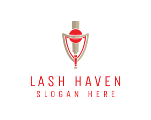 Cricket Bat Ball Shield  logo design