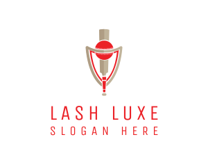 Cricket Bat Ball Shield  logo design