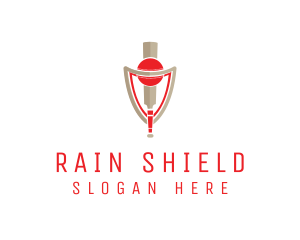 Cricket Bat Ball Shield  logo design