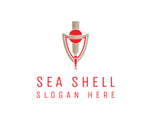 Cricket Bat Ball Shield  logo design