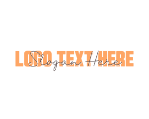 Vlogger - Signature Overlap Wordmark logo design