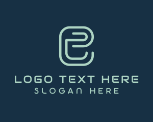 Wed Developer - Digital Tech Software Letter E logo design