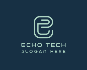 Digital Tech Software Letter E logo design