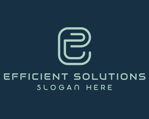 Digital Tech Software Letter E logo design