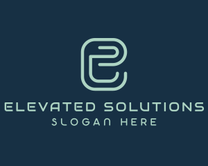 Digital Tech Software Letter E logo design