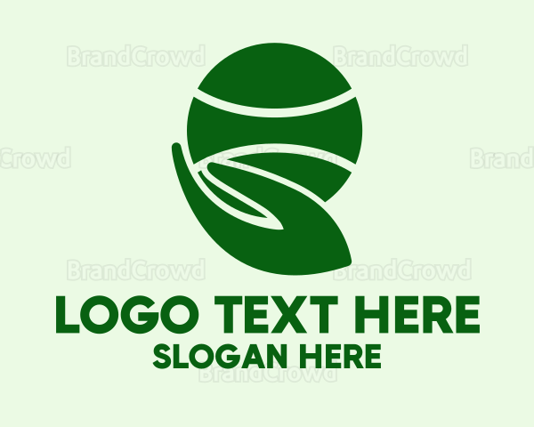 Tennis Ball Player Hand Logo