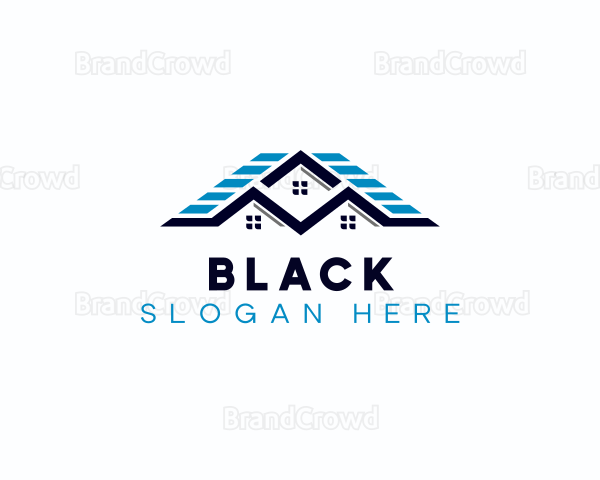 House Roofing Apartment Logo