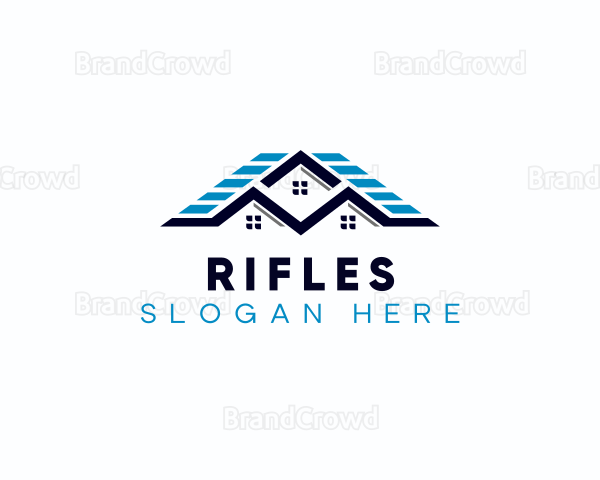 House Roofing Apartment Logo