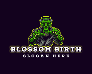 Scary - Frankenstein Monster Gaming logo design