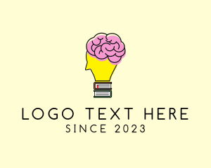 Electric Bulb - Smart Brain Book logo design