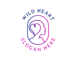 Mental Health Heart logo design