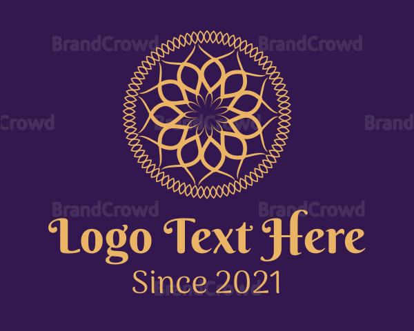 Golden Mandala Pattern Logo