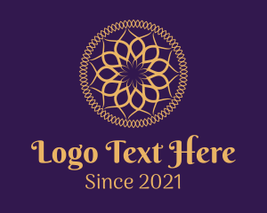 Yoga - Golden Mandala Pattern logo design
