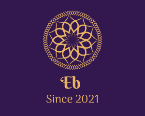 Flower - Golden Mandala Pattern logo design