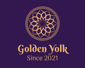 Golden Mandala Pattern logo design