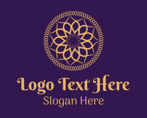 Golden Mandala Pattern Logo