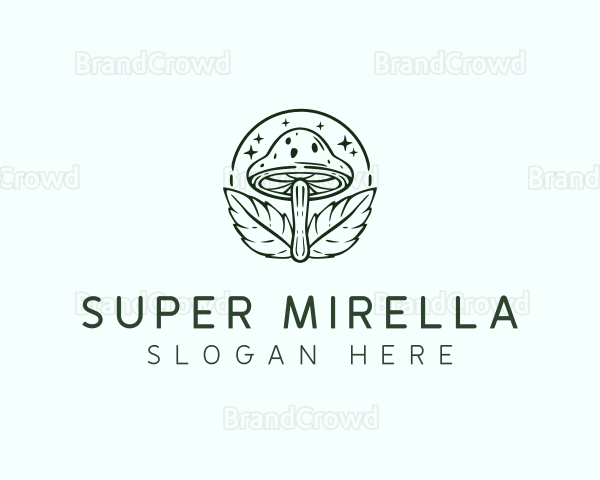 Magical Mushroom Leaf Logo