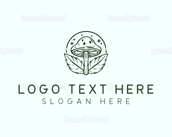 Magical Mushroom Leaf Logo