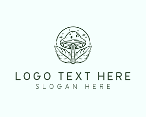 Shroom - Magical Mushroom Leaf logo design