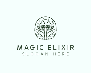 Magical Mushroom Leaf logo design