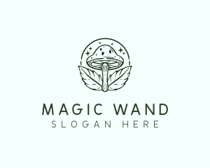 Magical Mushroom Leaf logo design