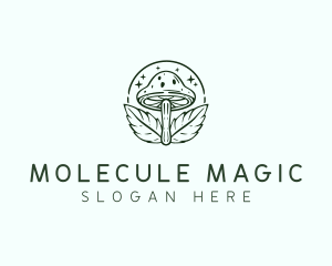 Magical Mushroom Leaf logo design