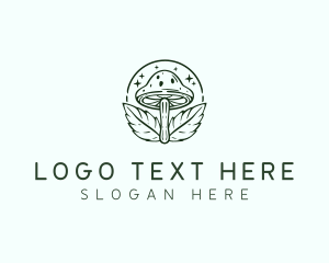 Magical Mushroom Leaf Logo