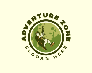 Zipline Sports Adventure logo design