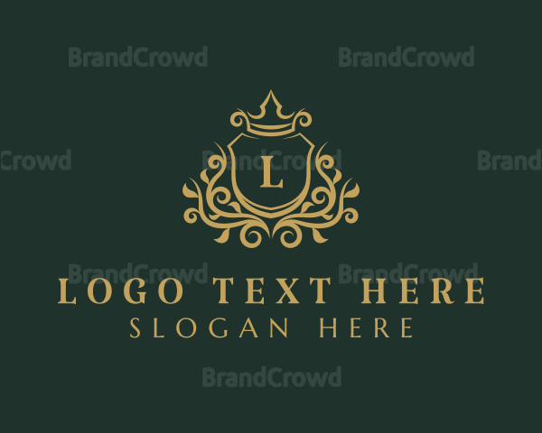 Crown Wreath Shield Logo
