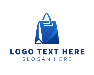 Bag - Blue Shopping Bag logo design